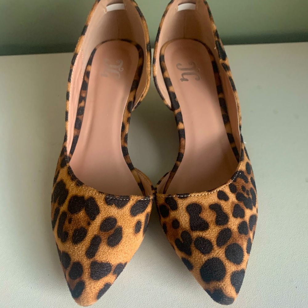 Animal print wedge heels